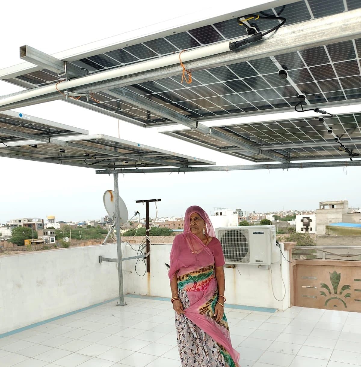 Rooftop solar canopy by Balaji Solar & Steel Fabrication in Balotra, Rajasthan