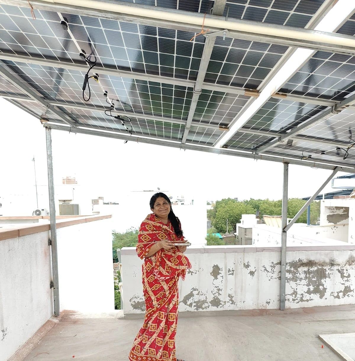 Elevated terrace structure by Balaji Solar & Steel Fabrication in Temawas, Balotra, Rajasthan
