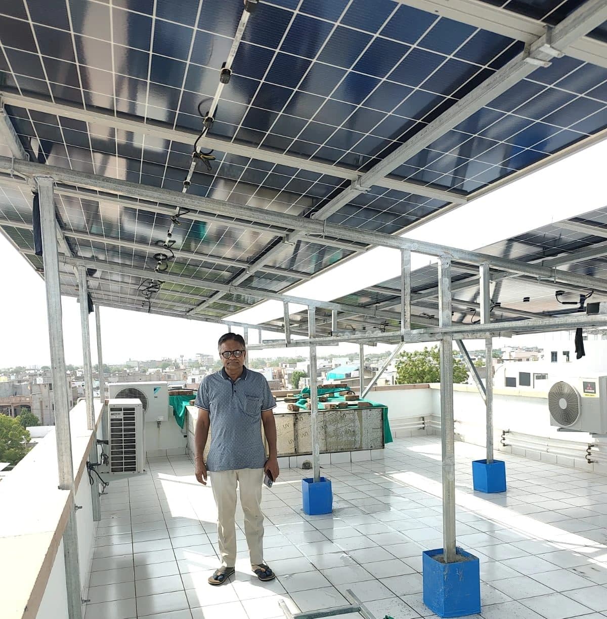 Large elevated GI structure by Balaji Solar & Steel Fabrication in Jabardast Hanuman Rd, Balotra, Rajasthan